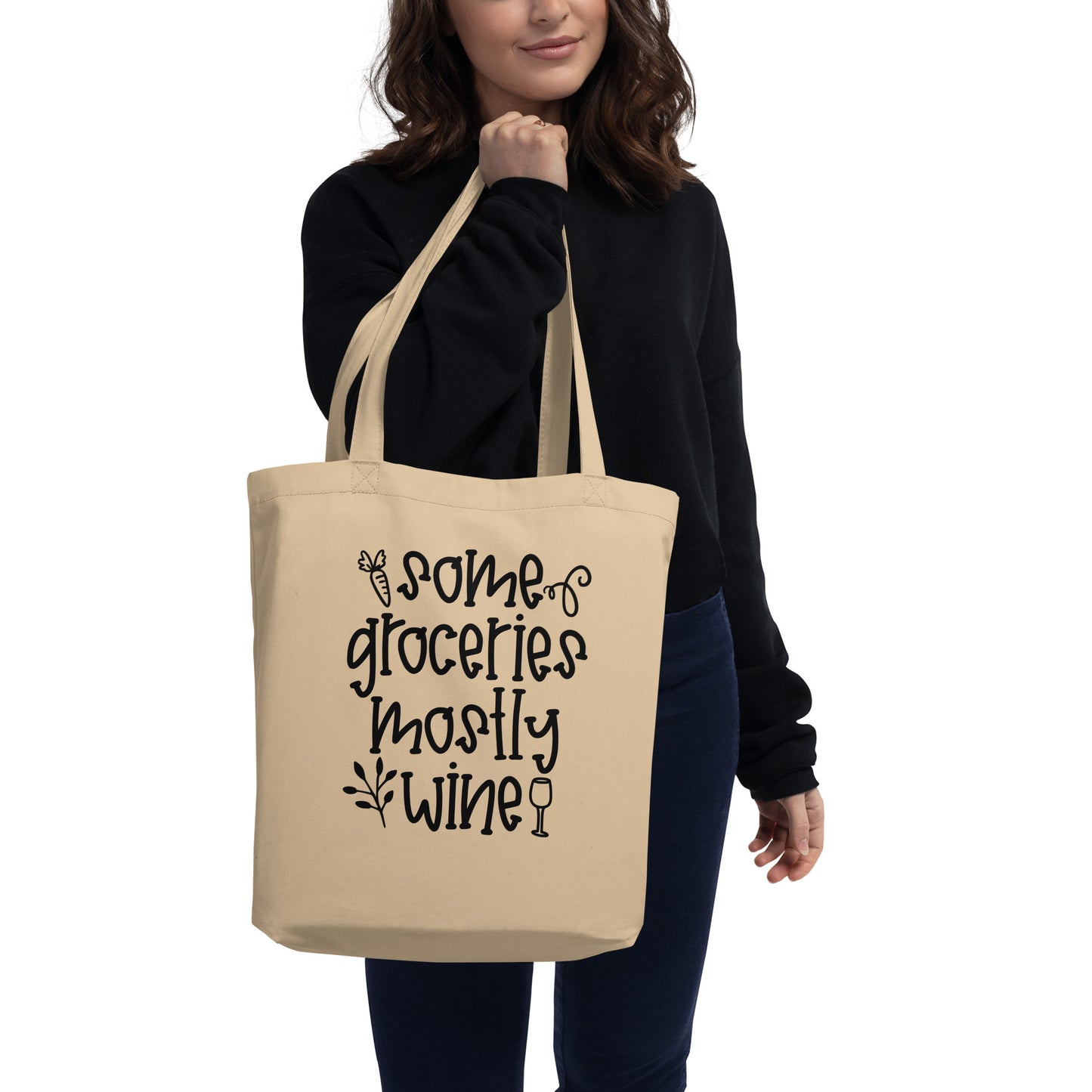 SOME GROCERIES, MOSTLY WINE - Eco Tote Bag