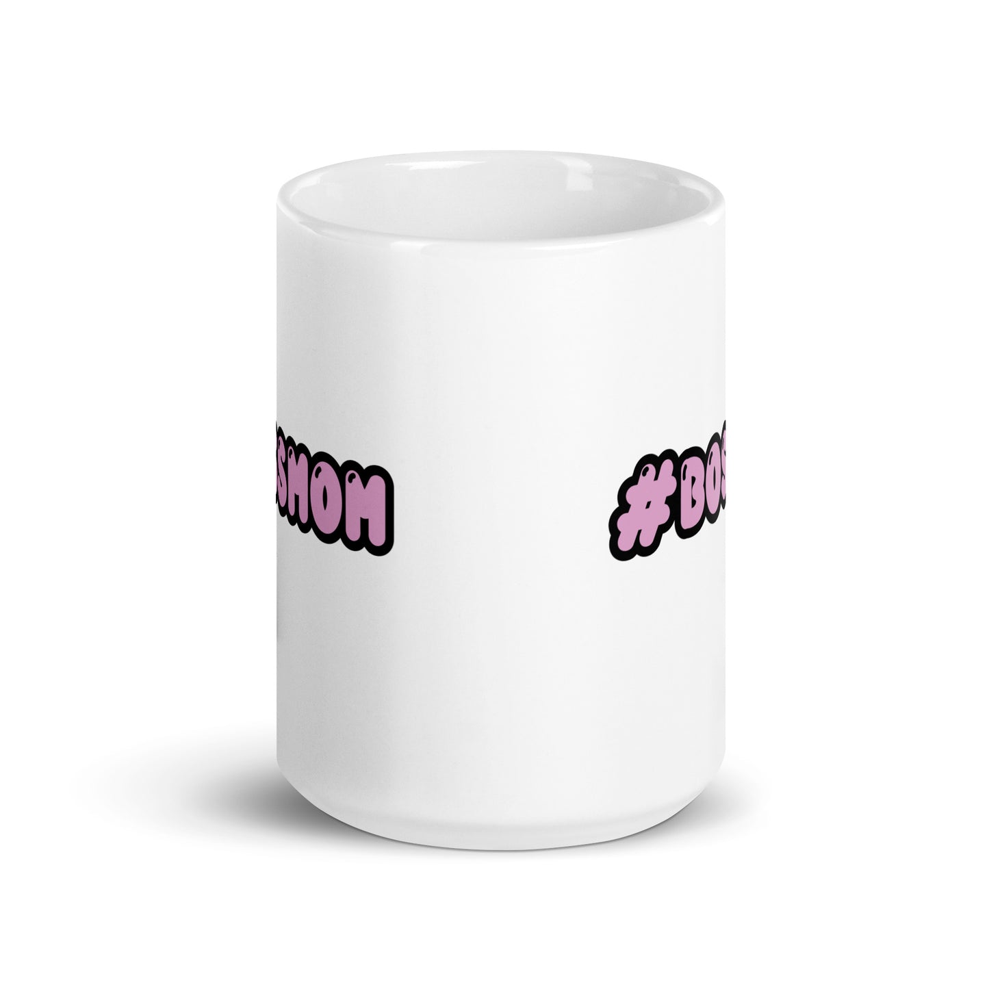 #BOSSMOM Purple - White glossy mug