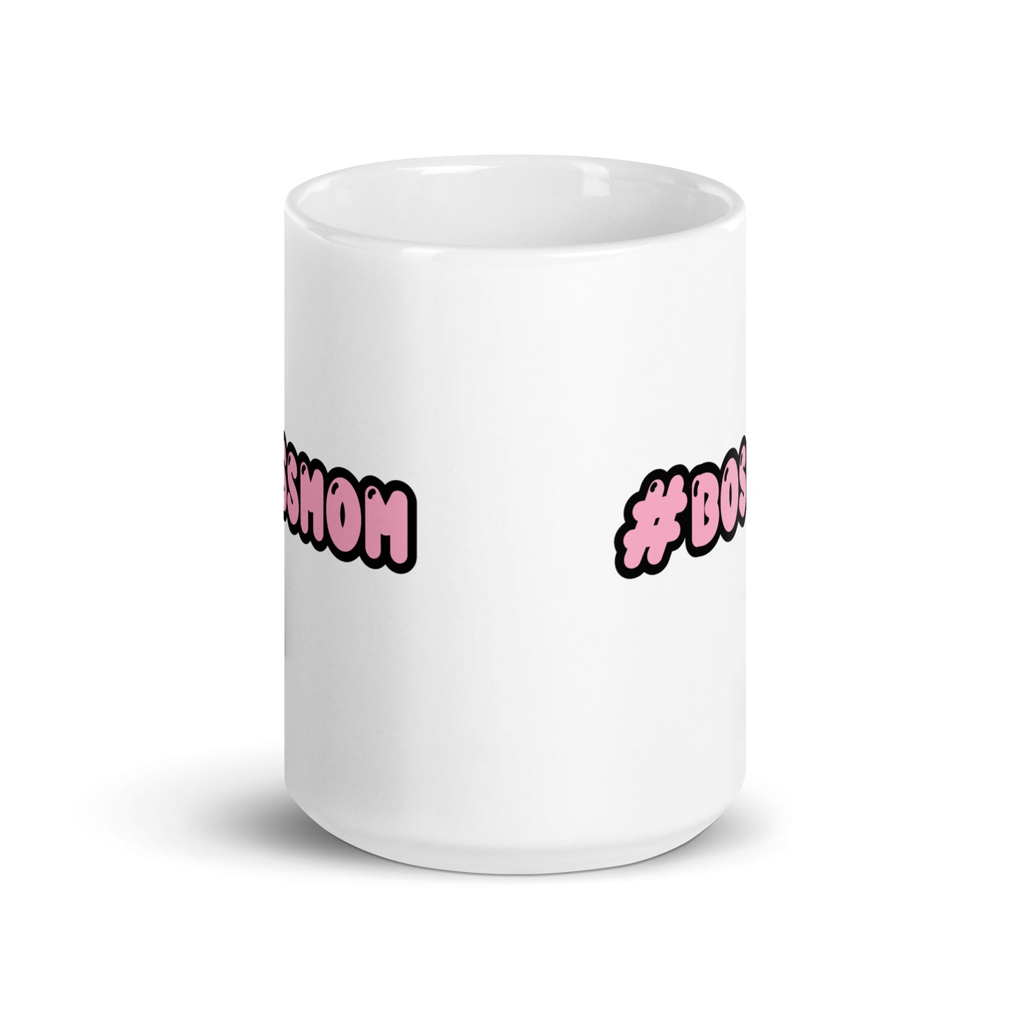 #BOSSMOM PINK - White glossy mug