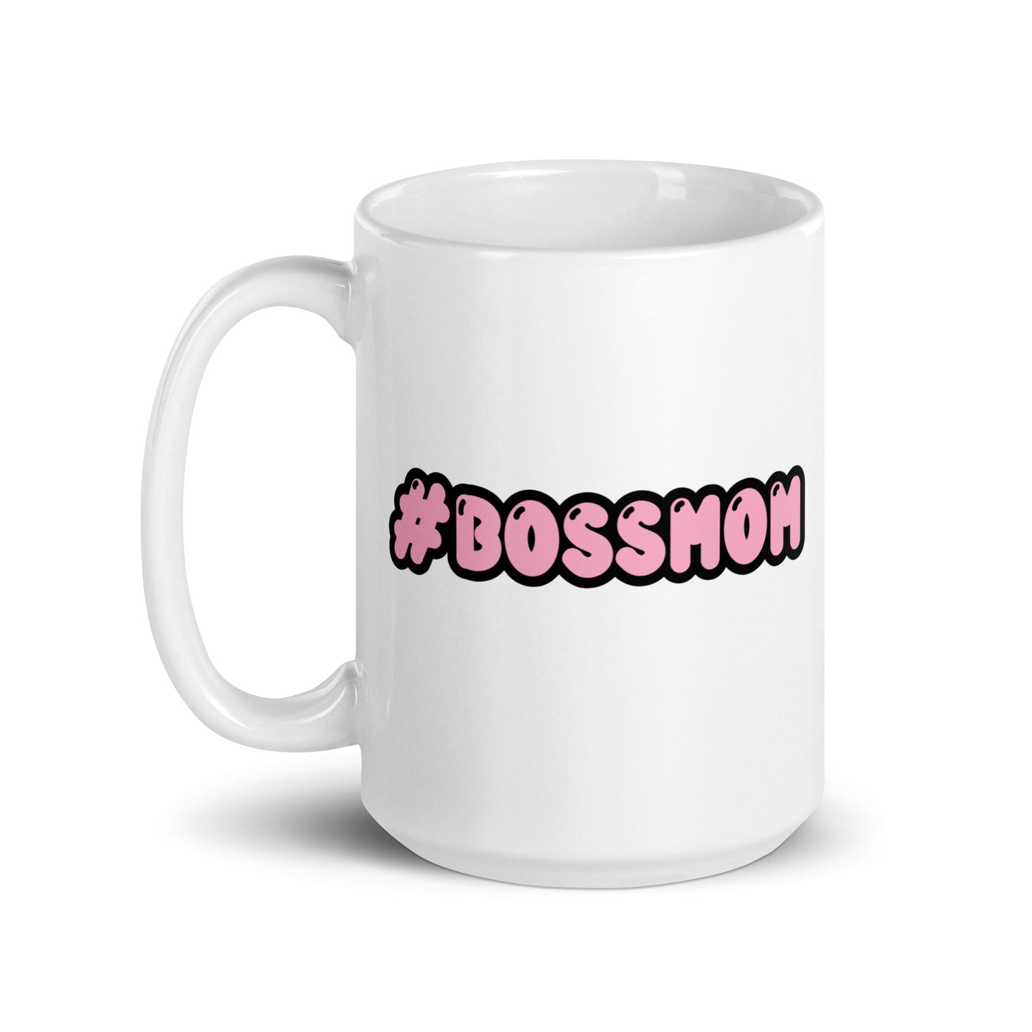 #BOSSMOM PINK - White glossy mug