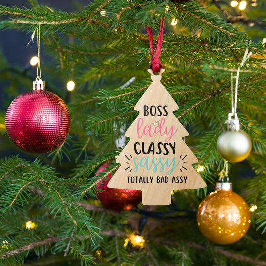 Sassy Wooden Ornament